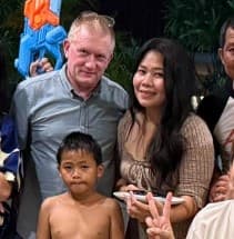 Gareth Scott with his wife in Thailand